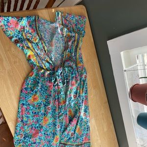 Floral wrap dress